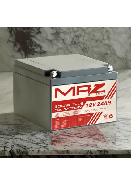 12 Volt 24 Amper Solar Jel Akü 12V 24AH (Yeni Üretim)