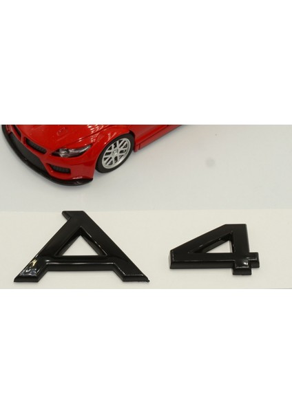 Audi A4 Bagaj Parlak Siyah 3m Yazı Logo Orjinal Ürün