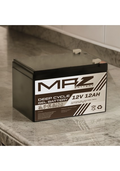 12 Volt 12 Amper Deep Cycle Jel Akü 12V 12AH Yeni Üretim