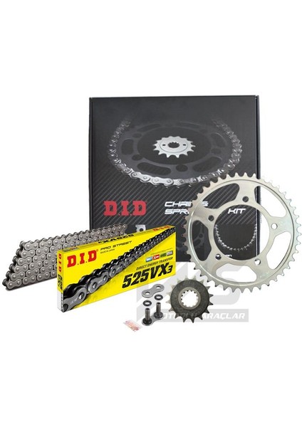 DID-Jt 1999-2013 Honda Xl 1000V Varadero Uyumlu Zincir Dişli Set Çelik Renk