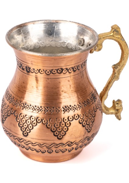 Bakır Germenicia Üzüm Desenli Ayran Bardağı/maşrapa