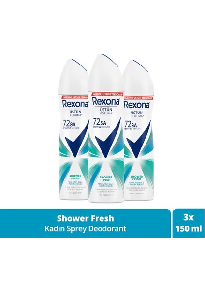Shower Fresh Kadın Sprey Deodorant 3 x 150 ml