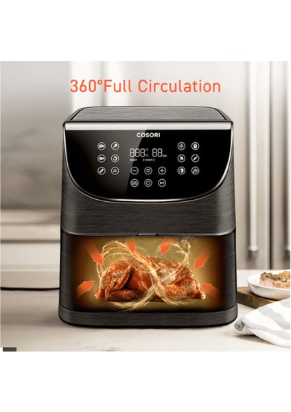 Premium 5.5l Air Fryer Fritöz Siyah indirimleri