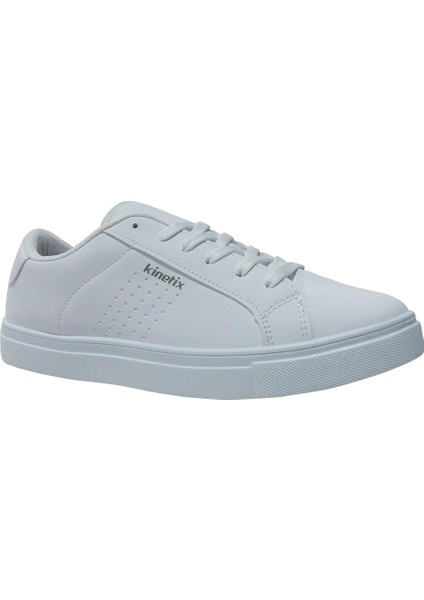 Beyaz Altın Bağcıklı Sneakers Spor Ayakkabı