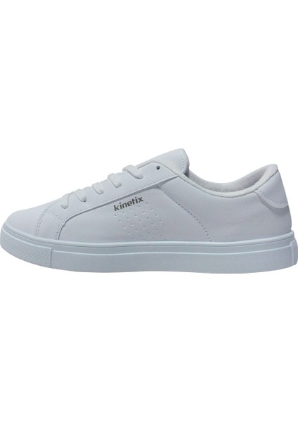 Beyaz Altın Bağcıklı Sneakers Spor Ayakkabı