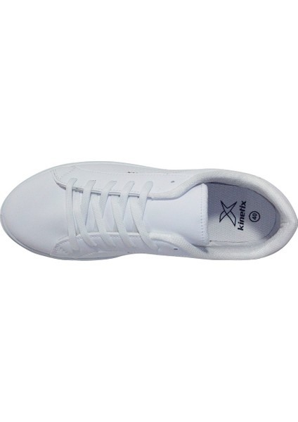 Beyaz Altın Bağcıklı Sneakers Spor Ayakkabı