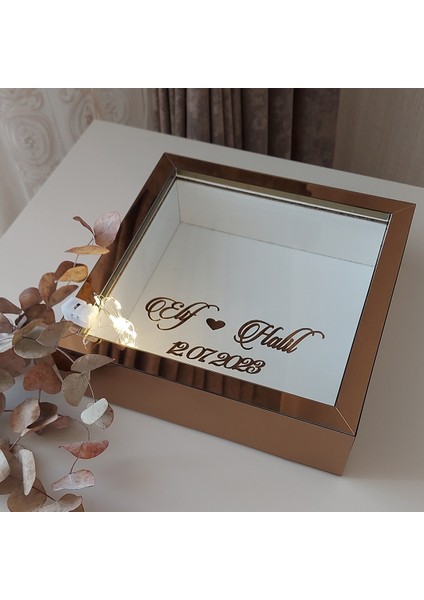 isimli ve Ledli 25X25 cm Verda Anı Çerçevesi-6 cm Derinlikli Anı Çerçevesi Gül Kutusu! Bronz fiyatları