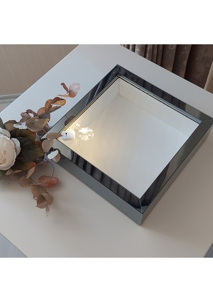 ledli 25X25 cm Verda Anı Çerçevesi-6 cm Derinlikli Anı Çerçevesi Gül Kutusu! Füme fiyatları