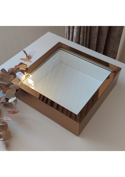 ledli 25X25 cm Verda Anı Çerçevesi-6 cm Derinlikli Anı Çerçevesi Gül Kutusu! Rose
