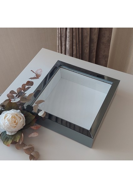 25X25 cm Verda Anı Çerçevesi-6 cm Derinlikli Anı Çerçevesi Gül Kutusu! Füme indirimleri