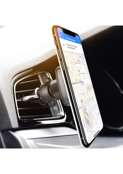 Universal Uyumlu Havalandırma 360 Derece Oynar Başlık Araba Mıknatıslı Telefon Tutucu Ayarlanabilir Mıknatıslı Araç Içi Tutacak