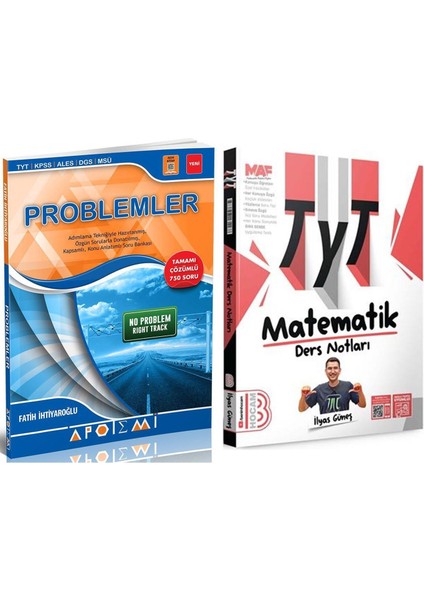 TYT Matematik Video Ders Notları ve Apotemi Problemler 2 Kitap Set