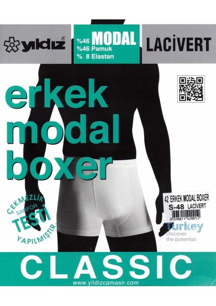 Erkek Modal Likralı Boxer 37/42 - 3 Adet