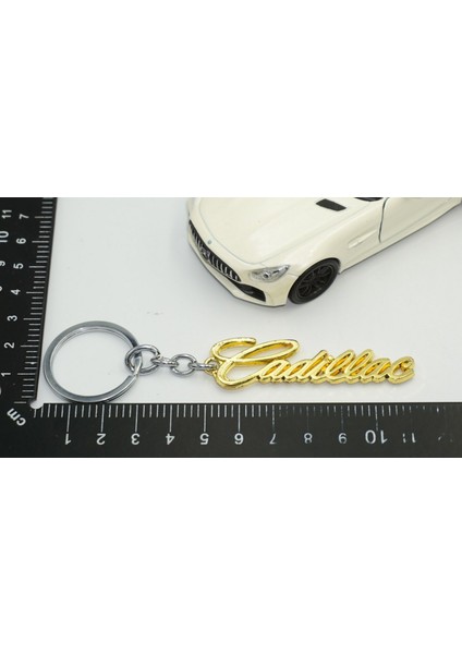 Cadillac Logo Krom Metal Çift Yön Anahtarlık
