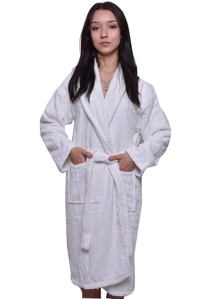 Beyaz Şal Yaka Havlu Bornoz fiyatları