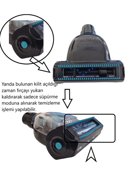 Philips Uyumlu FC9919 Evcil Hayvan Tüy Toplayıcı Mini Turbo Başlık ve Adaptör