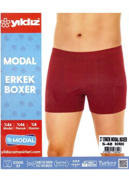 Erkek Modal Likralı Boxer 37/42 - 6 Adet