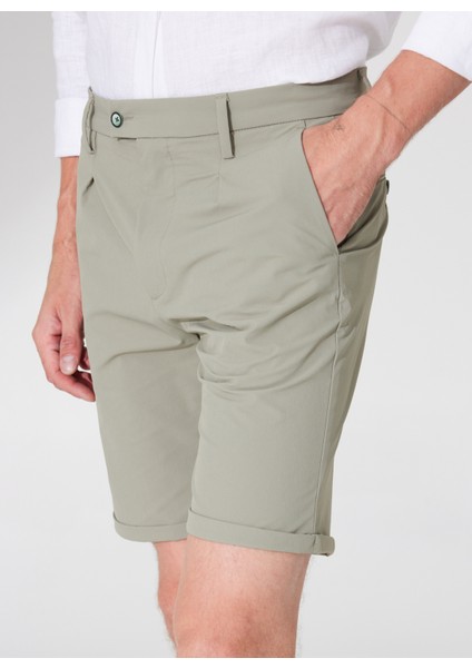 Normal Bel Slim Fit Yeşil Erkek Bermuda Şort A261JONP581TF121/T- fırsatları