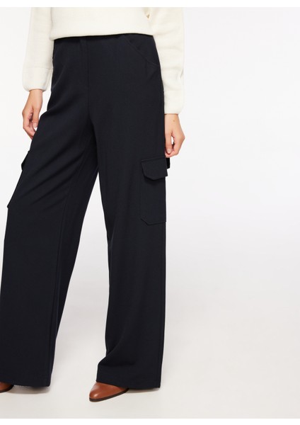 Düşük Bel Loose Fit Lacivert Kadın Pantolon F3WL-PNT21 fırsatları