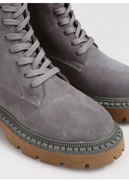 Deri Gri Kadın Bot Rıppon indirimleri