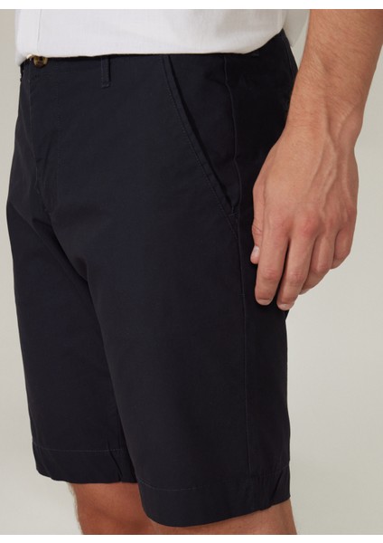 Normal Bel Slim Fit Koyu Mavi Erkek Bermuda Şort A261NAT99NG332-
