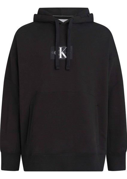 Kapüşon Yaka Baskılı Siyah Kadın Sweatshirt J40J400325BEH