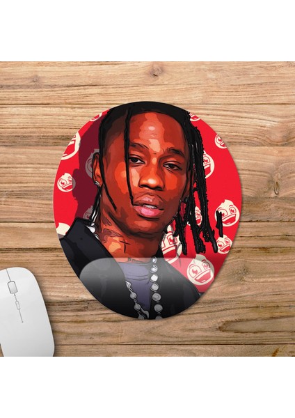 Travis Scott Bilek Destekli Mousepad Model - 2 Oval