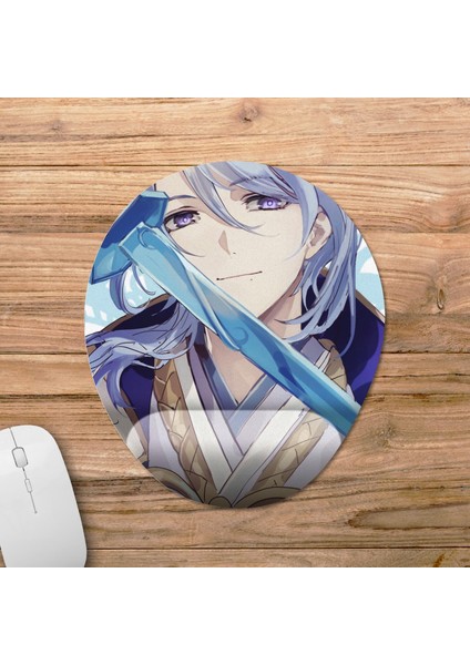 Kamisato Ayato - Genshin Impact Bilek Destekli Mousepad Model - 2 Oval fiyatları