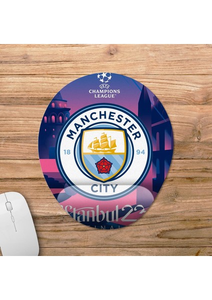 Manchester City - Inter / Şampiyonlar Ligi Finali / Istanbul 2023 Bilek Destekli Mousepad Model - 2 Oval fiyatları