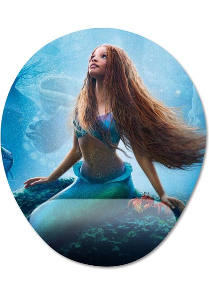 Küçük Deniz Kızı - Little Mermaid Bilek Destekli Mousepad Model - 3 Oval
