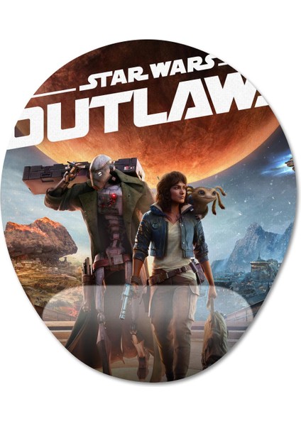 Star Wars Outlaws Bilek Destekli Mousepad Model - 1 Oval