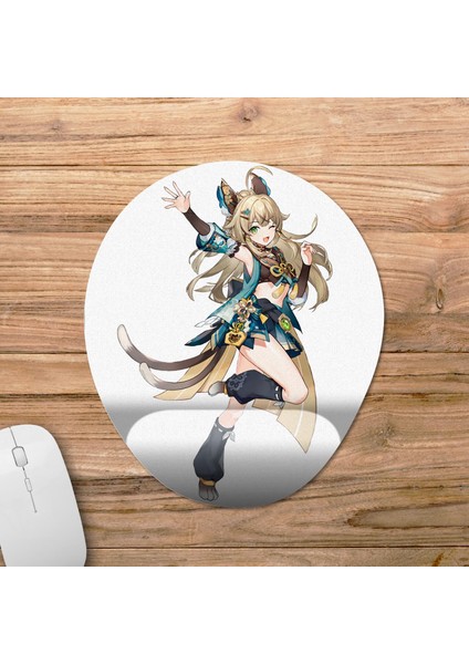 Kirara - Genshin Impact Bilek Destekli Mousepad Model - 2 Oval fiyatları