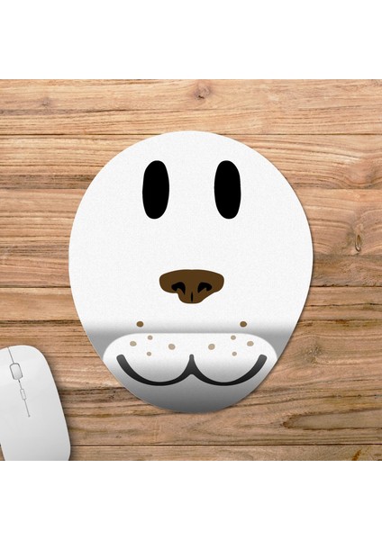 Roblox - Adorable Puppy Face - Tatlı Köpek Yüzü Bilek Destekli Mousepad Model - 1 Oval
