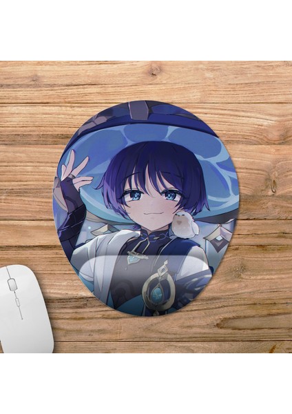 Wanderer - Genshin Impact Bilek Destekli Mousepad Model - 3 Oval