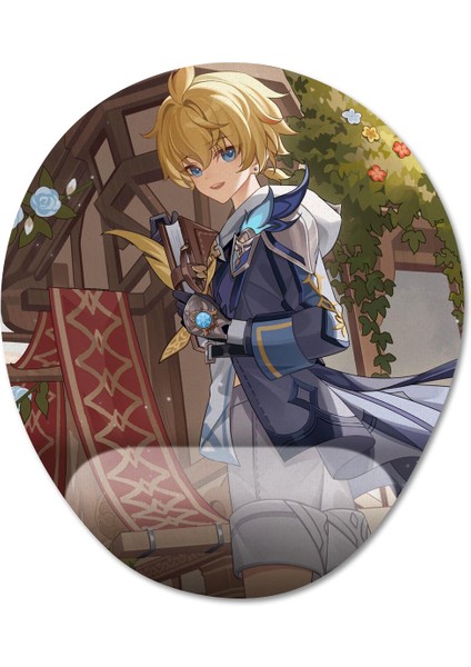 Mika - Genshin Impact Bilek Destekli Mousepad Model - 1 Oval