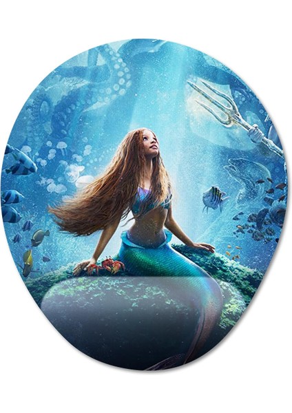 Küçük Deniz Kızı - Little Mermaid Bilek Destekli Mousepad Model - 1 Oval