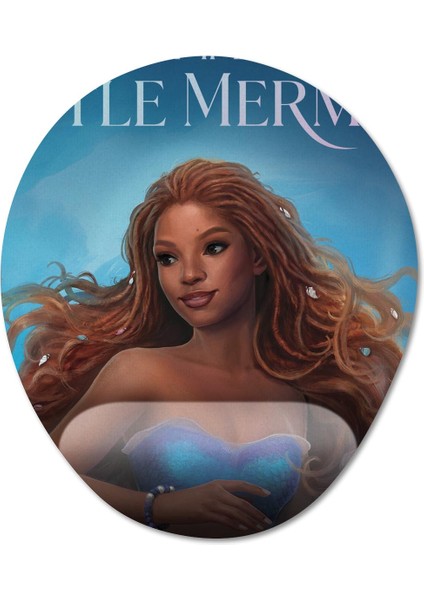 Küçük Deniz Kızı - Little Mermaid Bilek Destekli Mousepad Model - 2 Oval