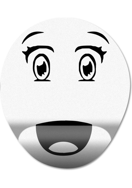 Roblox - Anime Surprise Face - Anime Yüzü Bilek Destekli Mousepad Model - 1 Oval