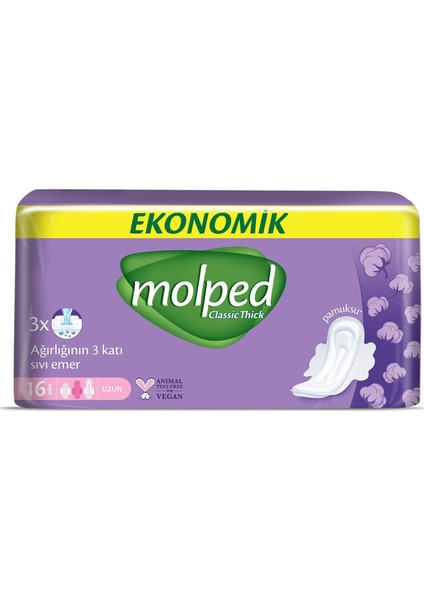 Kalın Hijyenik Ped Uzun Ekonomik 16 Adet