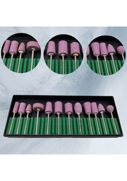 Anil Professional Cosmetics Taş Freze Setleri - Mükemmel Manikürler Için Özel Tasarım Araçlar(12 Li)
