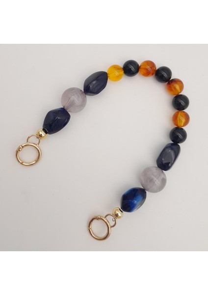 35 cm Yaylı Halkalı Renkli Incili Akrilik Zincir No: 2 Light Gold Metalli fiyatları