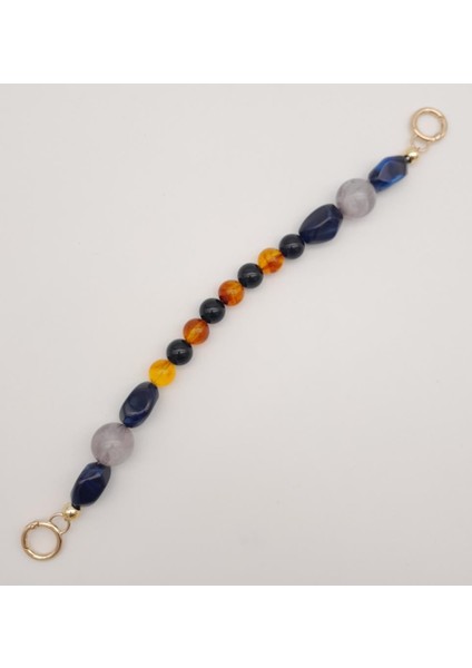 35 cm Yaylı Halkalı Renkli Incili Akrilik Zincir No: 2 Light Gold Metalli modelleri