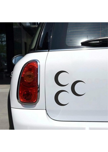 Üç Hilal Sticker Siyah 20X20 cm fiyatları