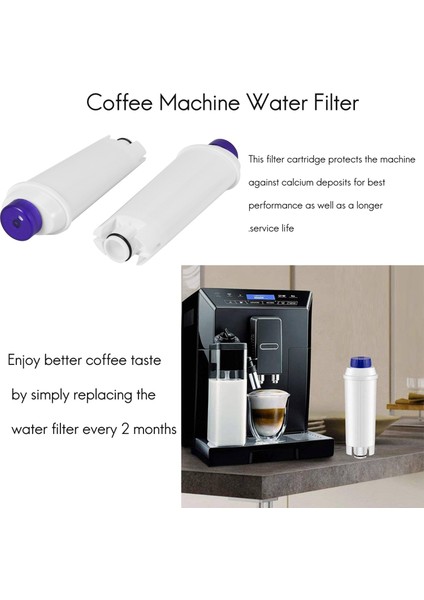 Aktif Karbonlu DLSC002 Yedek Filtre Için 3 Paket Kahve Makinesi Su Filtresi (Yurt Dışından)