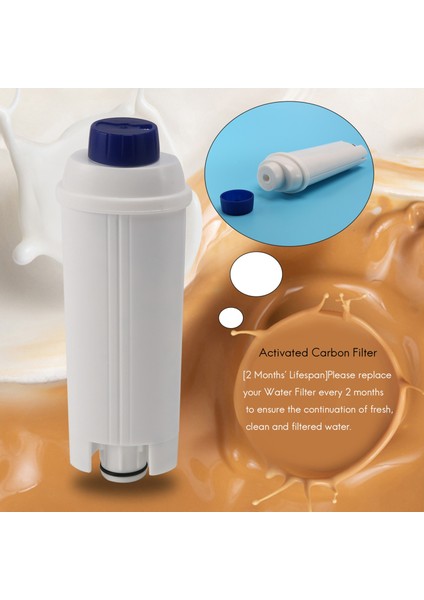 DLSC002 Filtresi Için 4 Paket Kahve Makinesi Filtresi Ecam Esam Bco Ec Aktif Karbon Yumuşatıcılı (Yurt Dışından)
