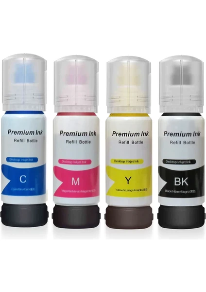 Premium İnk Epson Ecotank  103 Uyumlu Muadil Mürekkep  Seti 4 Renk x 70ML