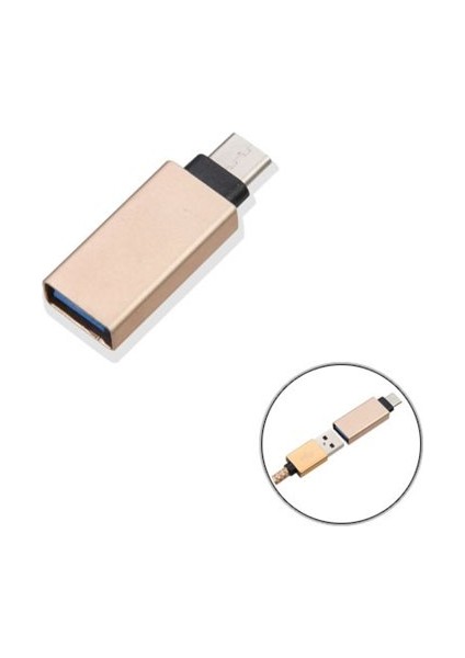 USB 3.1 Type-C Otg Çevirici Metal Aparat