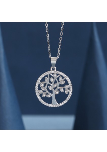 Hayat Ağacı Moda Kolye Moda Yuvarlak Elmas Kristal Anne Kolye Anneler Günü Hediyesi (Yurt Dışından)