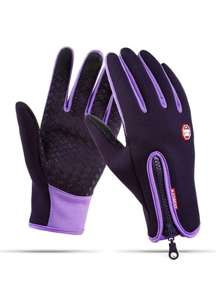 Forest Outdoor Sonbahar / Kış Sporları Erkek Rüzgar Geçirmez Dokunmatik Kaymaz Eldiven (Yurt Dışından)