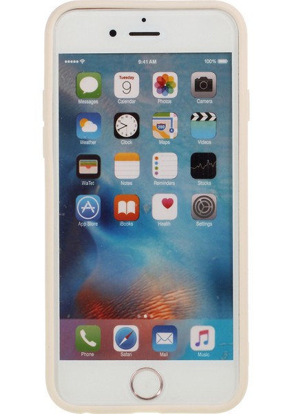 Apple iPhone 6/6s-Beige Için Mat Cilt Yumuşak Silikon Telefon Kasası (Yurt Dışından)